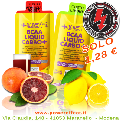 bcaa con l carnitina BCAA Liquid Carbo+ - con BCAA, vitamina C, L-carnitina e β-alanina - +watt