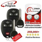 2 For 2007 2008 2009 2010 2011 2012 2013 Chevrolet Silverado Remote Fob + Key