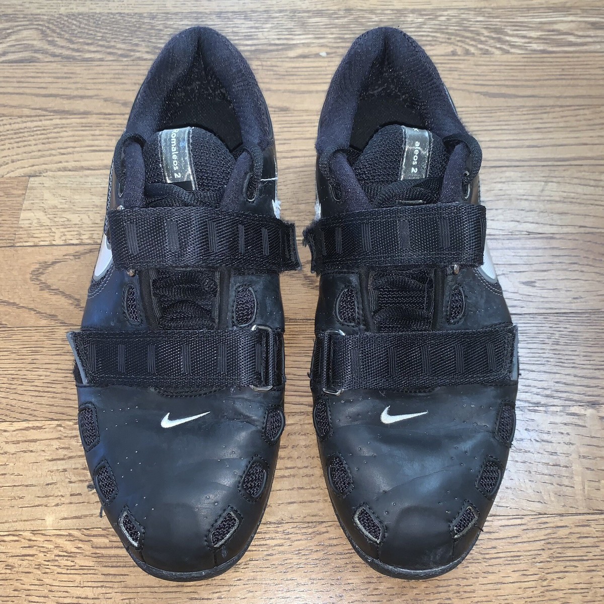 Nike Mens Romaleos 2 476927-010 Black Leather Weightlifting  display picture 1