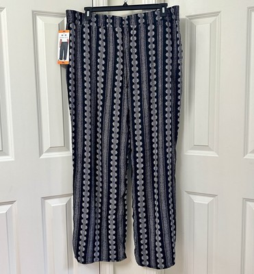 Three Dots Ladies' Printed Pull-On Pant, Size-XXL