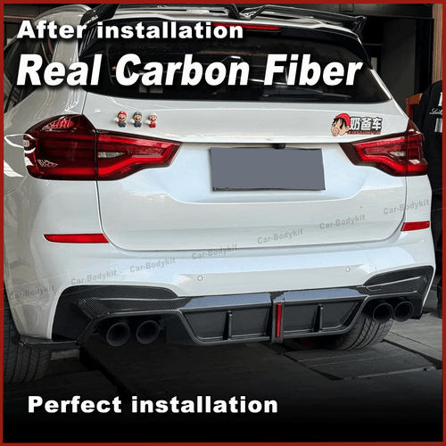 Carbon Heckdiffusor Diffusor Ansatz Heckansatz Passt für BMW X3M F97 G01 2019-22 - Picture 3 of 7