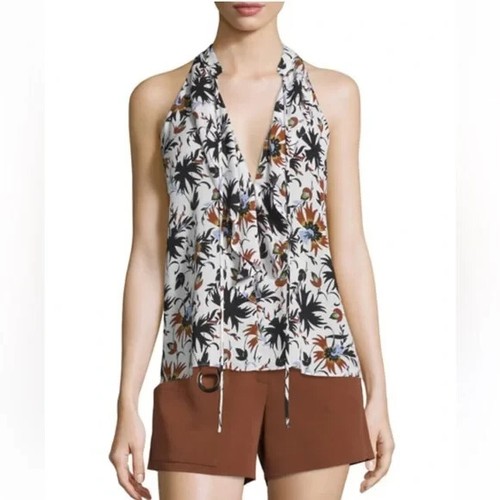 A.L.C Steele Passi Floral Silk Sleeveless Top Size 0