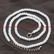 Lots 2x4mm Faceted White Sri Lanka Moonstone Rondelle Gemstone Beads 16-28" AAA