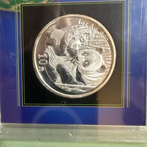 China 2005 1 oz 10 Yuan Silver BU Panda - World Silver Double Sealed. Encased. - Picture 8 of 8