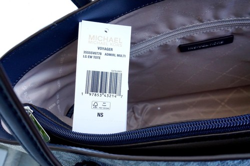 Sac Michael Kors sac à main Voyager LG EW Tote AdmiralMulti neuf - Photo 10 sur 10