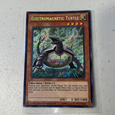 Yugioh Electromagnetic Turtle YGLD-ENA00 Secret Rare Limited Edition Holo