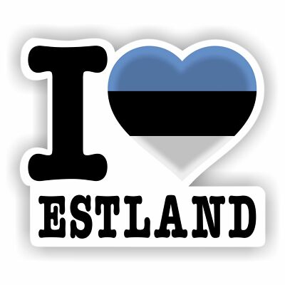 Aufkleber LOVE ESTLAND Sticker für Auto diverse Größen FanShirts4u