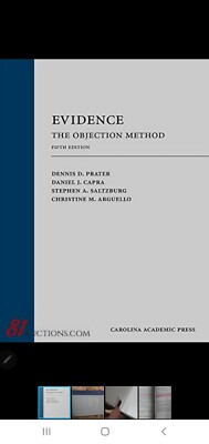 TEXTBOOK EVIDENCE THE OBJECTION METHOD 5TH EDITION HARDCOVER