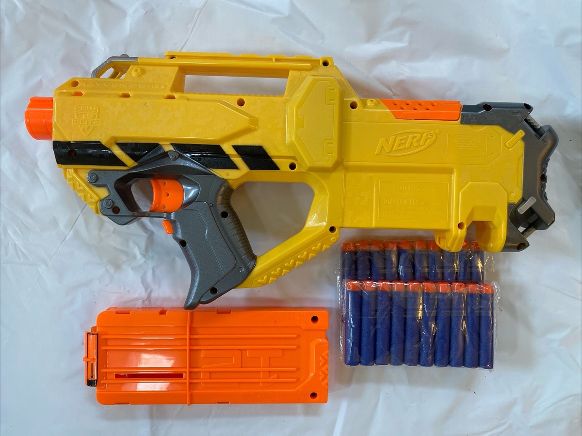 Nerf N-Strike Rayven Stinger 100% Complete W/ 20 Darts Mag Perfect