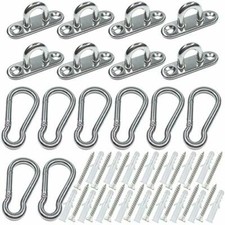 8 Pcs Stainless Steel 1.8 Inch Pad Eye Plate U Hooks  8 Pcs M5 Stainless Steel