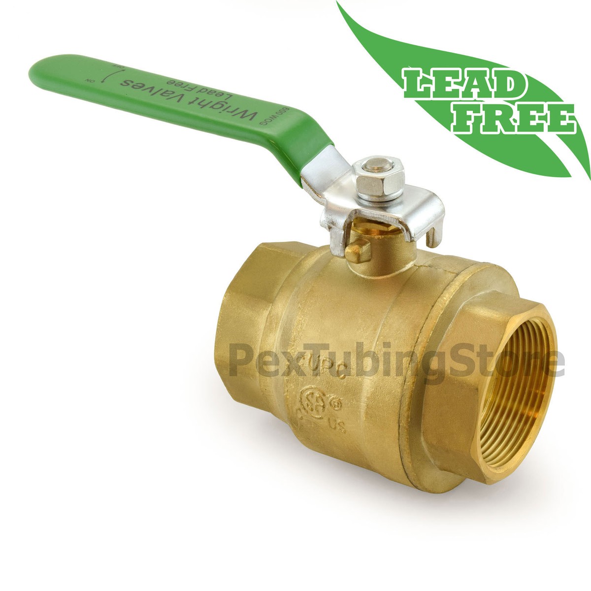 Brass Ball Valve With Female NPT Threads - Lead-Free, Full Port, 600 CWP, Various Sizes For Plumbing