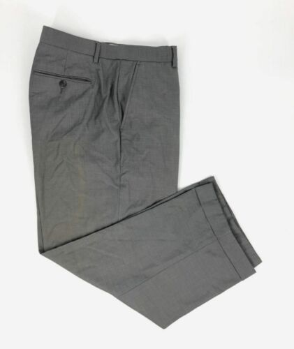 $125 Calvin Klein 38W 27L Men's Gray Slim Fit Pindot Flat Dress Trousers  Pants | eBay