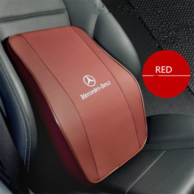 1x Red Car Seat Pad Memory Foam Lumbar Back Support Cushion For