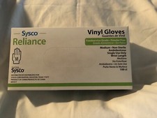 Qty 2 Vinyl Sysco Food Service Grade Gloves Glove Medium Non Sterile Glove
