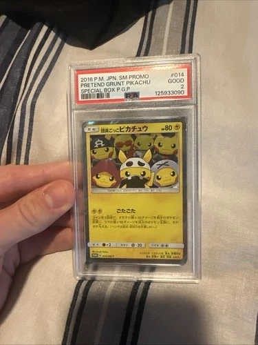 Pokemon Pretend Grunt Pikachu Holo PSA 2 Special Box Promo Card 014/Sm-p
