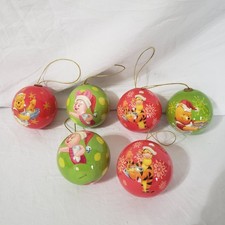 Disney Winnie the Pooh, Tigger, and Piglet Christmas ornaments set of 6 Plastic