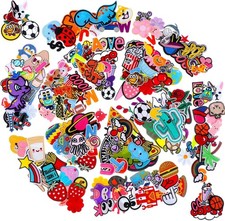 202 Pcs Random Assorted Styles Embroidered Patches Iron on Patches Bulk DIY Sew