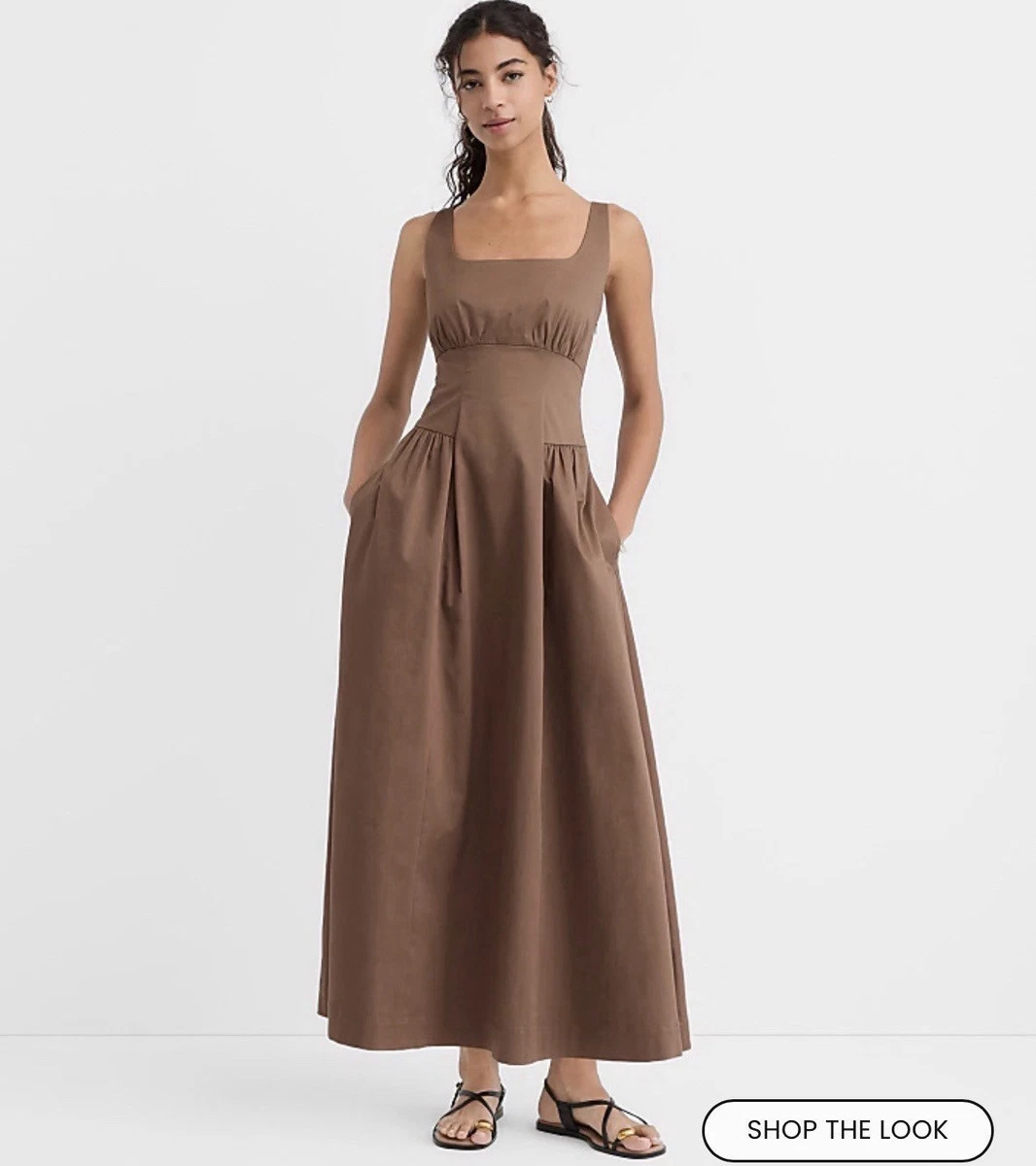 loft brown dress Shimmer Ribbed Mock Neck Maxi Sweater Garment Care Women's Polka Dot Dresses |