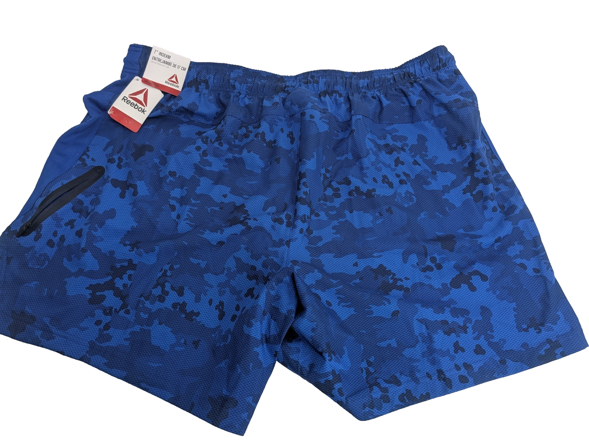 Reebok Men's Pace Breaker Woven Shorts: Size 3XL in Cobalt Camo | eBay