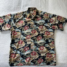 Vintage Aloha Shirt Mens XL Cotton Hawaiian Short Sleeve Button Up 70s Classic