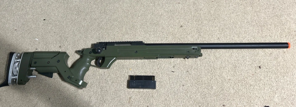 Rifle de francotirador de acción de perno de airsoft L96 de metal completo, 430-450 FPS Foto 4 de 4