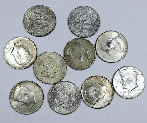 *POST 1965 KENNEDY HALF DOLLAR LOT OF 10* NR #G3879
