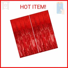 KatchOn, XtraLarge Red Streamers Party Decorations - 3.2x8 Feet, Pack of 2 | Gra