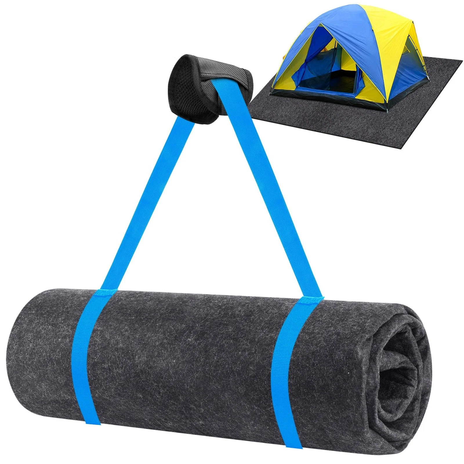 Camping Tent Carpet Mat 6.5x5 Ft Waterproof Rug Liner - Portable Under Tent M...