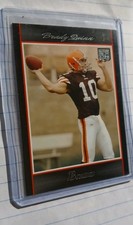 2007 Bowman Football BRADY QUINN Rookie Card #112 Cleveland Browns. rookie card picture