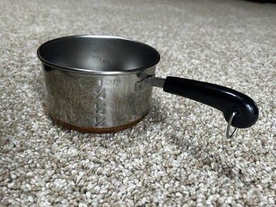 Vintage Revere Ware 1 Cup Measuring Pan Mini Melting Pot Copper Bottom