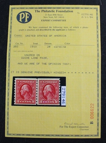 CKStamps: US Stamps Collection Scott#393 2c Washington Mint LH OG PF Cert