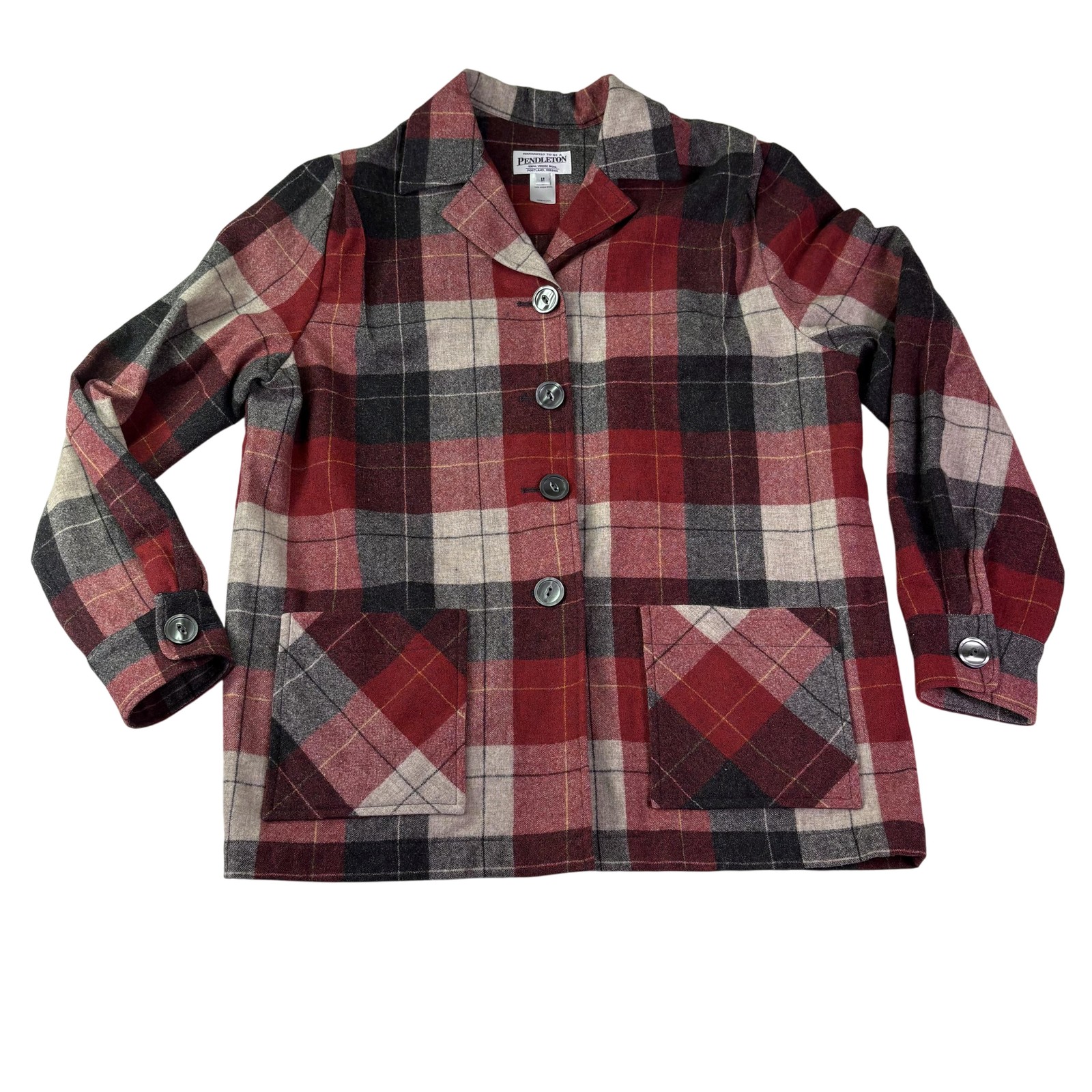 Pendleton Heritage Jacket Women’s Medium Red Plai… - image 1
