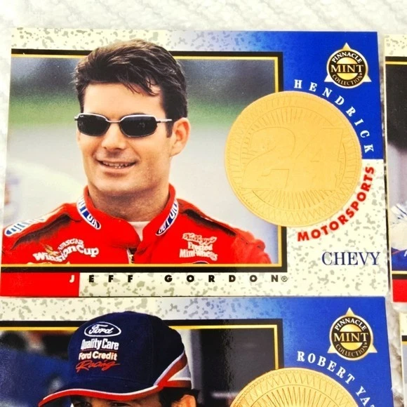 Rare Pinnacle Mint Nascar Trading Cards Coins 1998 Earnhardt Gordon Vintage - Image 4 of 4