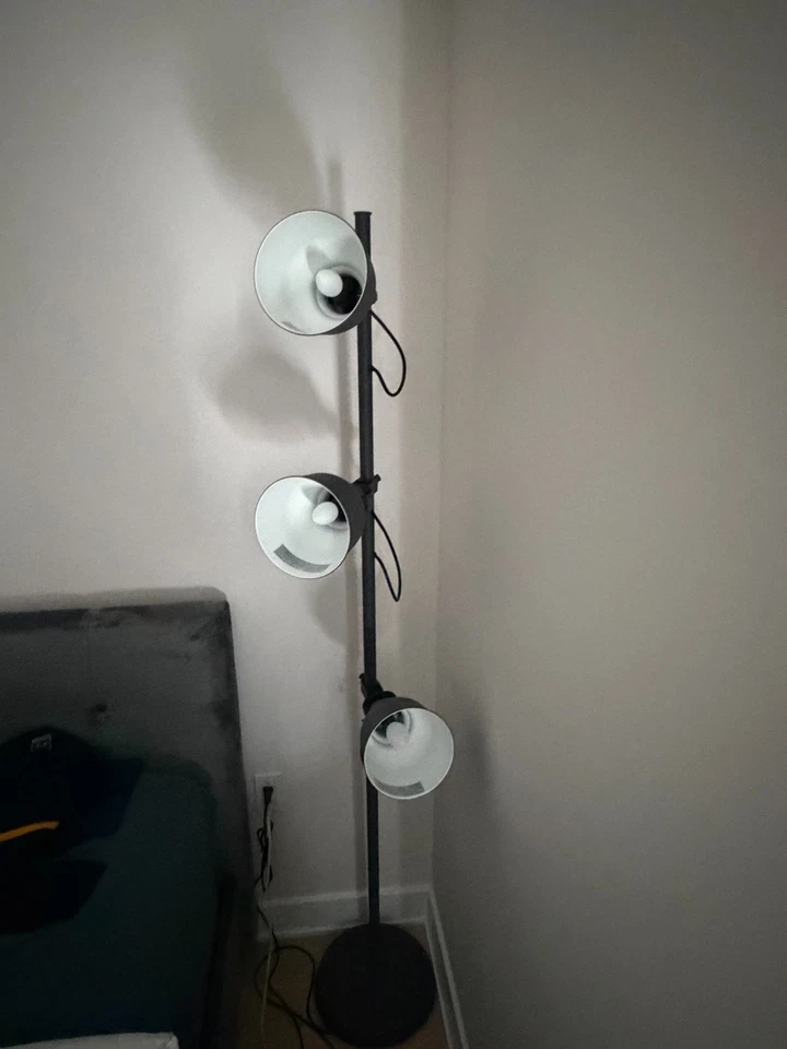 IKEA HEKTAR 8.6W Floor Lamp W/ 3 Spotlights - Dark Gray - Image 3 of 3