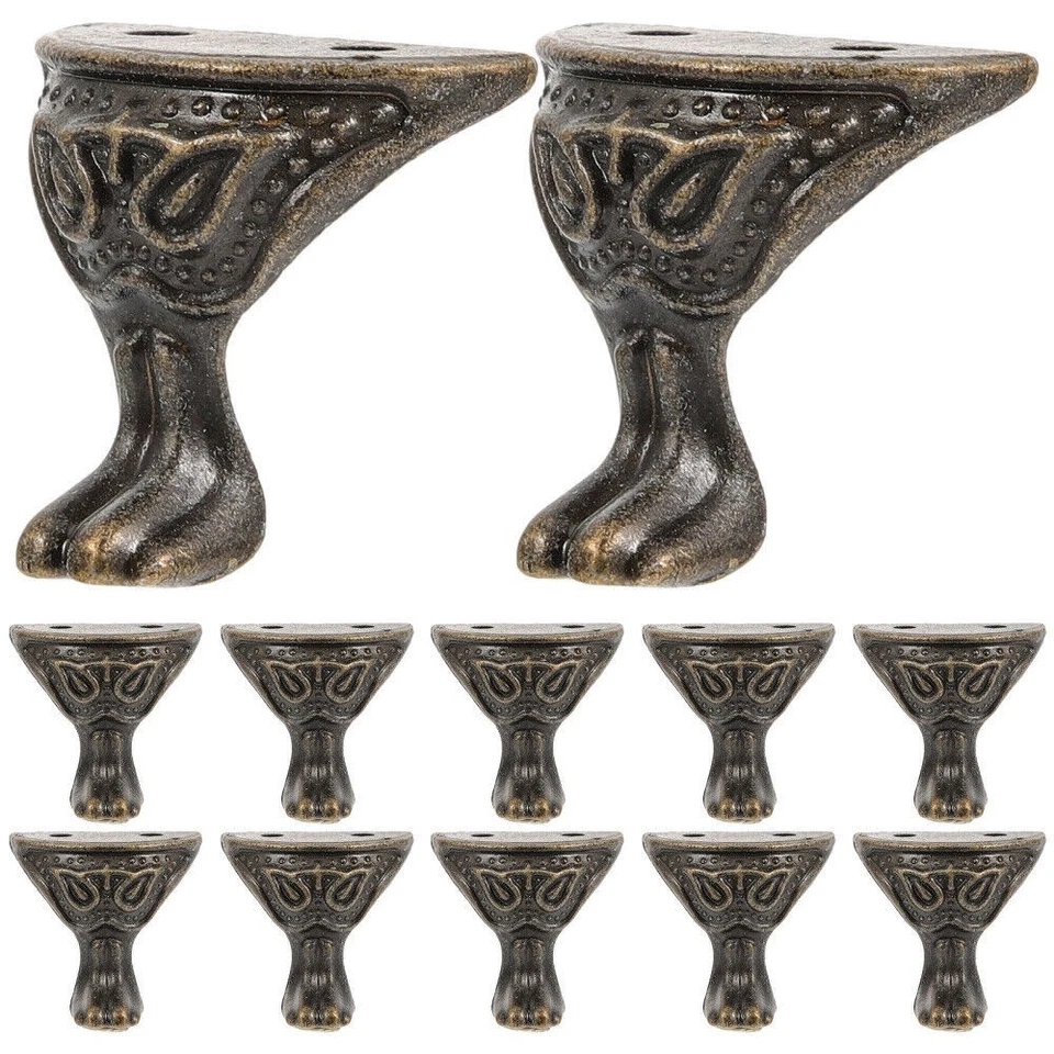 Stylische Box Beine 12er Set Zinklegierung Eckschutz für Parfümschalen