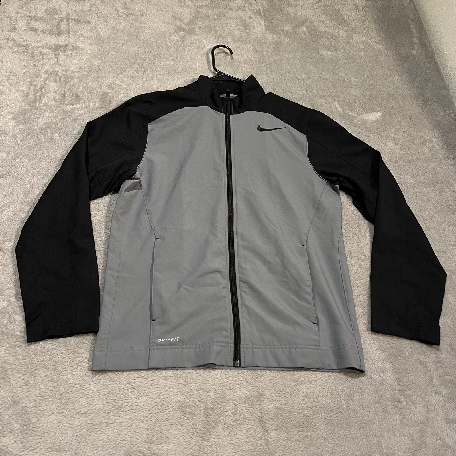 Nike Jacket Mens Small Dri-Fit Full Zip Lightweight Running 688493-065