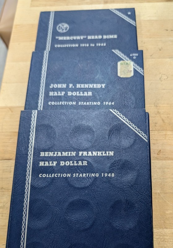 Empty Coin Collector Books 3pc