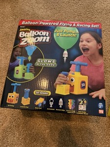 Balloon Zoom Balloon-Powered Flying & Racing Set Glow-in-the-Dark As-Seen-On-TV