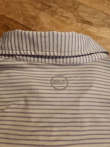 Vineyard Vines Polo Mens Medium Striped On-the-go Sankaty Polo Shirt. * Golf - Picture 5 of 7