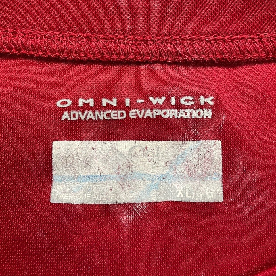 Camiseta Columbia Omni Wick Hombre XL Roja Cuello Redondo Manga Corta Suave Tenis Activo Foto 4 de 4