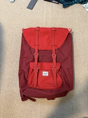 Hershel Supply Co. Red Laptop Backpack School Bag Adjustable Straps