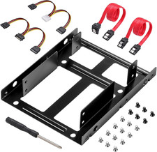 SSD Metal Mounting Bracket Kit, 2.5 to 3.5 Hard Drive Adapter, Compatible with A