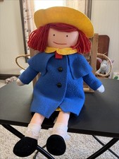 Vintage Eden Madeline in Yellow Dress  Blue Coat 18  Doll Plush Toy 1990
