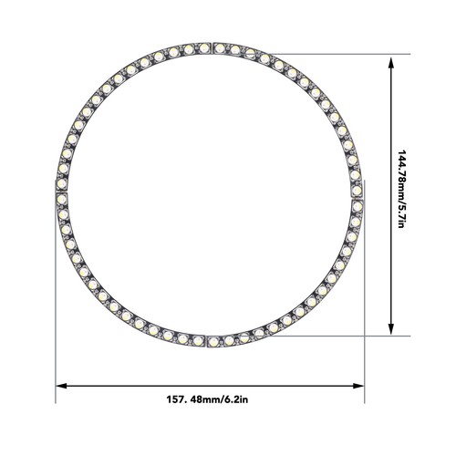 Module De Lampe Annulaire LED 60 Bits Couleur Adressable Individuellement Puce S - Imagen 11 de 12