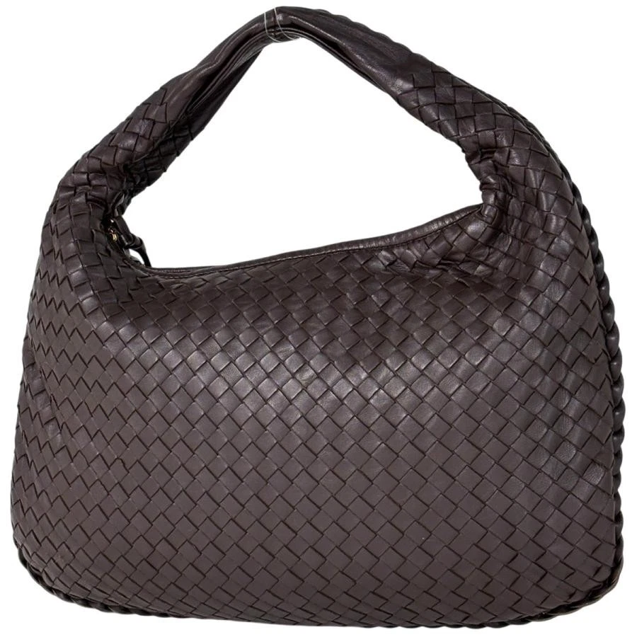 Bottega Veneta — Bottega Veneta Intrecciato Hobo Leather Brown Shoulder Bag 115653 #BS382