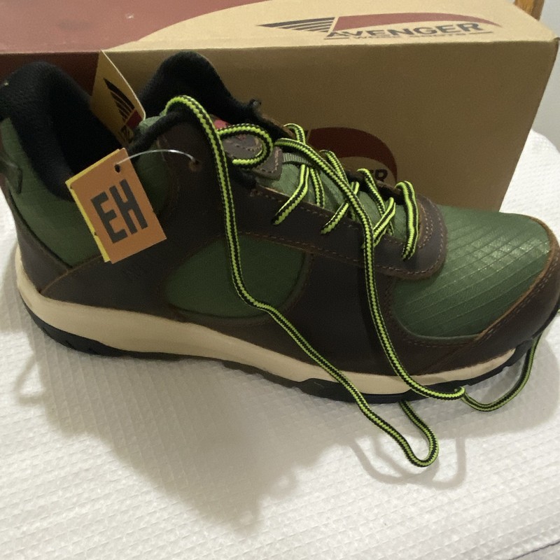 Avenger A7204 Men's Lace-Up  Composite toe Green/Brown Size 8D EH
