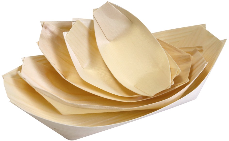 NATURE Star Holz-Schiffchen 180 x 85 mm 50 Stück