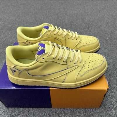 New N K Kobe Travis Scott AJ 1 Low OG Yellow Men's Size 4-11