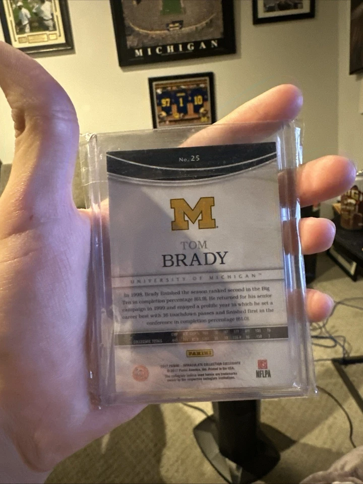 SEALED 2017 Panini Immaculate Collegiate Tom Brady #25 - Image 2 of 2