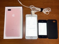 iPhone Lot: iPhone 7 Plus Rose Gold 32 GB Unlocked and iPhone 4 Black 8 GB